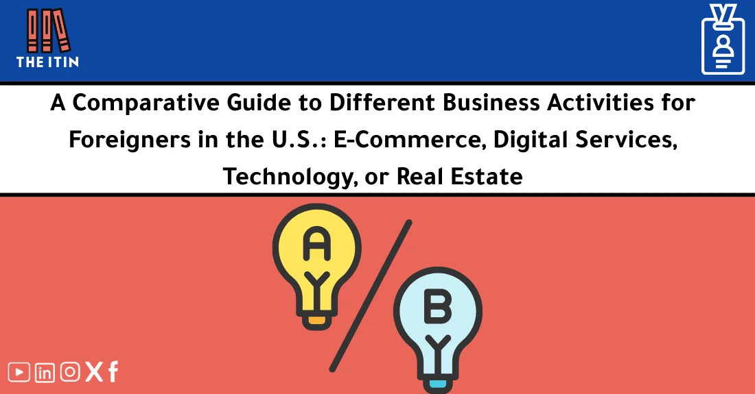صورة تحتوي على عنوان المقال حول: " Best Business Activities for Foreigners Compared" مع عنصر بصري معبر