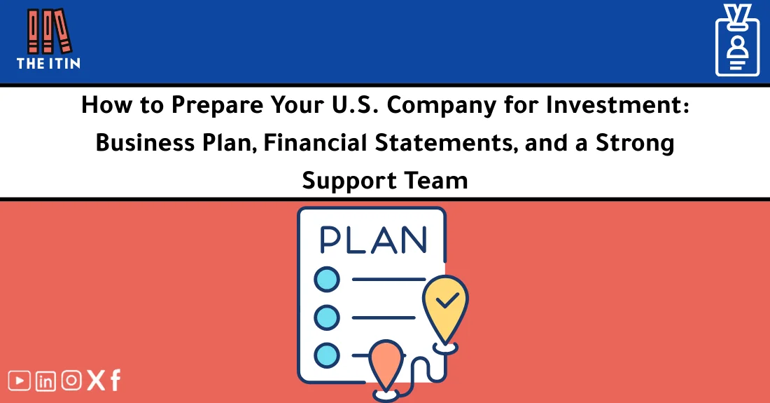 صورة تحتوي على عنوان المقال حول: " Company Investment Readiness Tips for U.S. Firms" مع عنصر بصري معبر