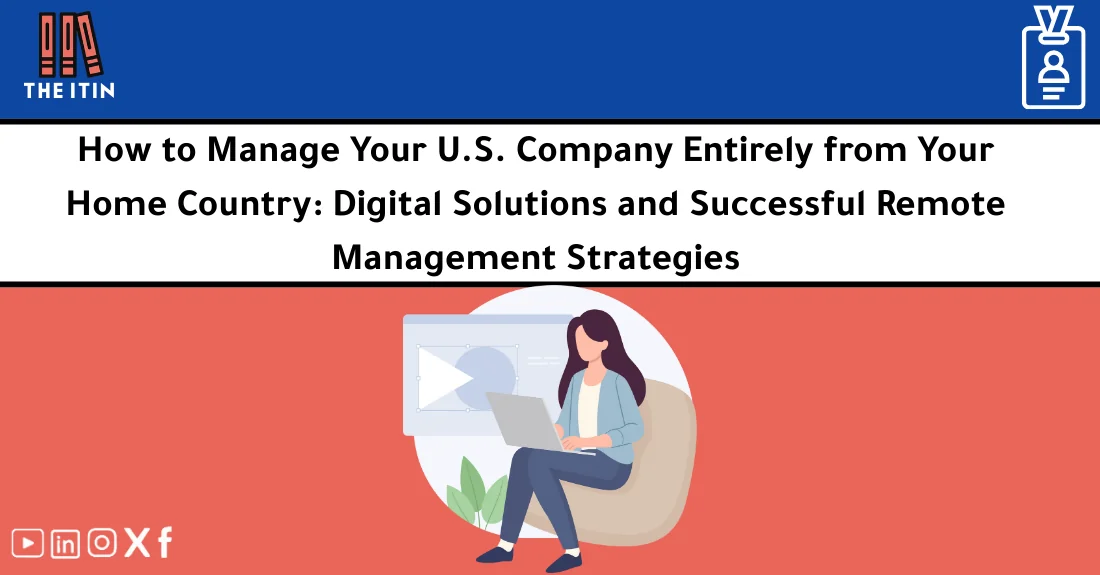 صورة تحتوي على عنوان المقال حول: " Remote Company Management: Challenges & Solutions" مع عنصر بصري معبر