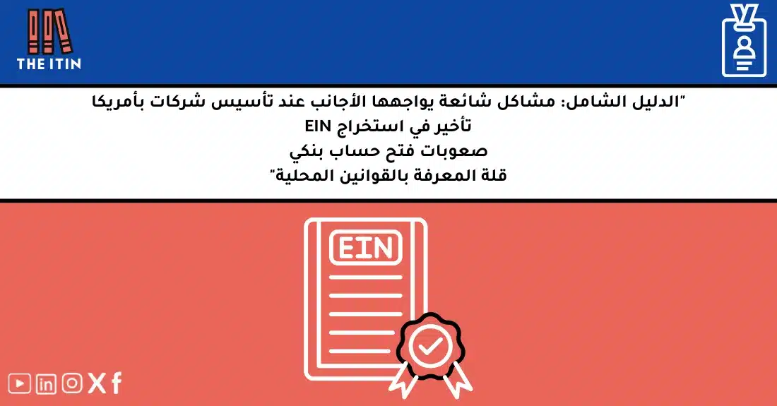 صورة تحتوي على عنوان المقال حول: " مشاكل تأسيس شركة أمريكية وحلولها الفعالةمع عنصر بصري معبر عن "مشاكل تأسيس شركة أمريكية"